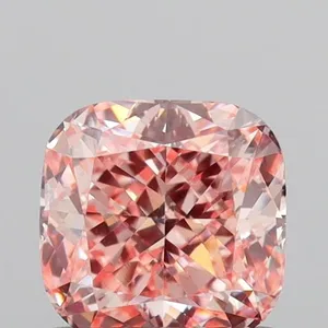 1.08ct CUSHION Fancy Vivid Pink VVS2 Coloured Lab diamond