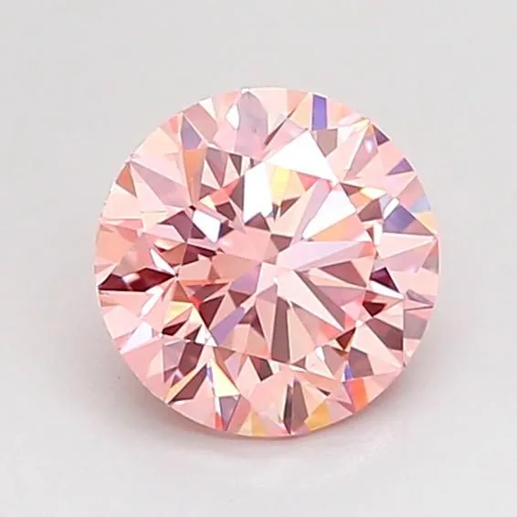 1.00ct ROUND Fancy Intense Pink VS1 Coloured Lab diamond