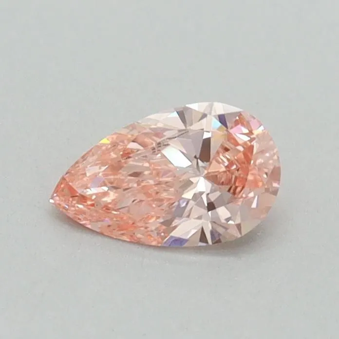0.34ct PEAR Fancy Vivid Pink VVS2 Coloured Lab diamond