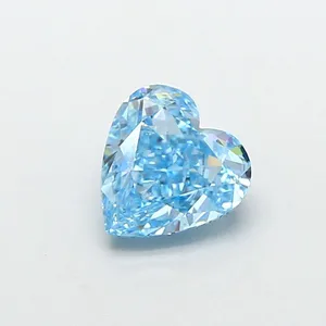 0.92ct HEART Fancy Vivid Blue VS2 Coloured Lab diamond