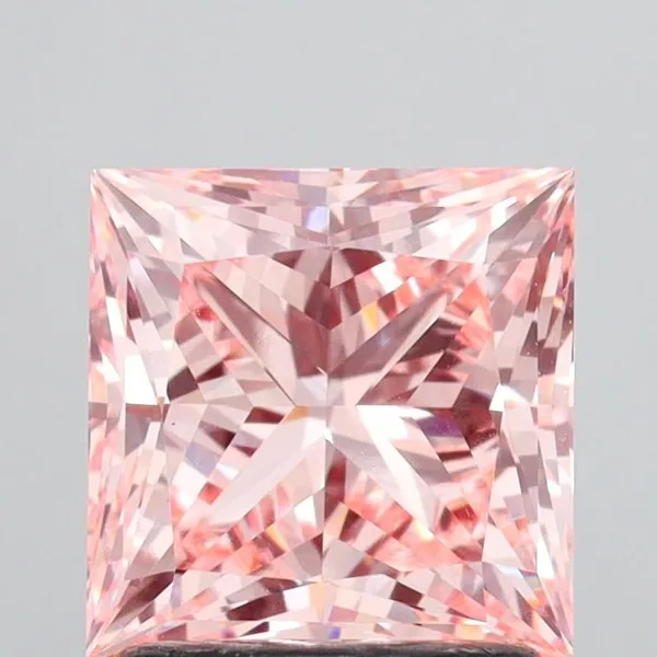 2ct PRINCESS Fancy Intense Pink VS1 Coloured Lab diamond