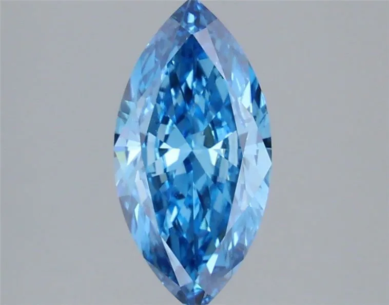 1.59ct MARQUISE Fancy Vivid Blue VS1 Coloured Lab diamond