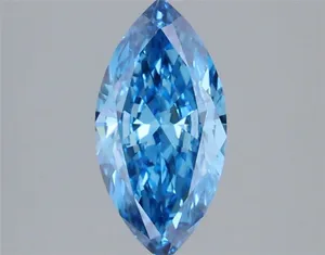 1.59ct MARQUISE Fancy Vivid Blue VS1 Coloured Lab diamond