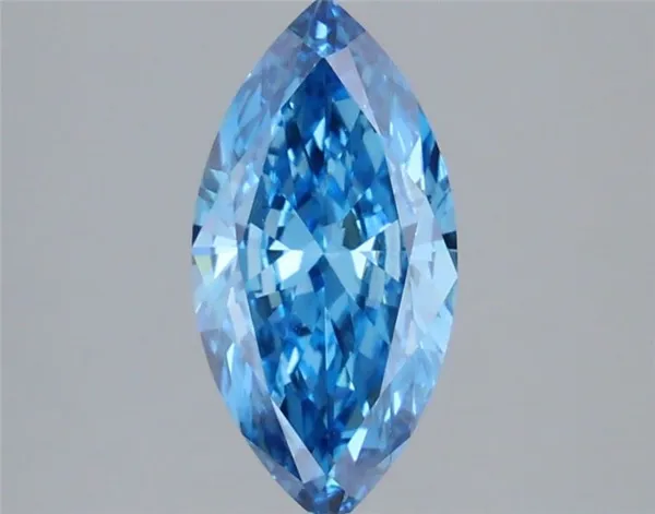 1.59ct MARQUISE Fancy Vivid Blue VS1 Coloured Lab diamond
