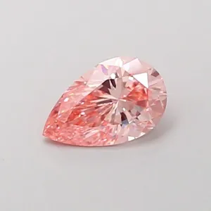 0.83ct PEAR Fancy Vivid Pink VVS2 Coloured Lab diamond