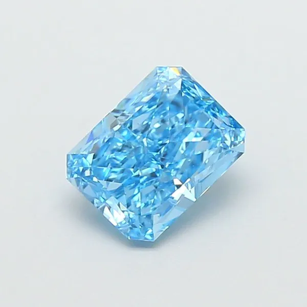 1.04ct RADIANT Fancy Vivid Blue VVS2 Coloured Lab diamond