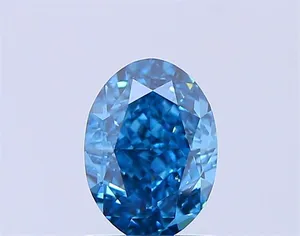 1.07ct OVAL Fancy Vivid Blue VS2 Coloured Lab diamond