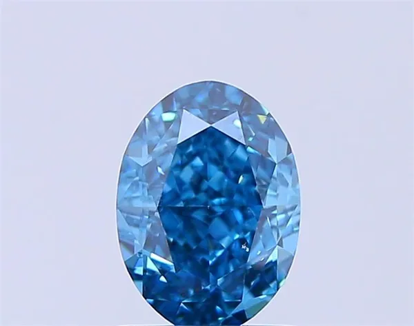 1.07ct OVAL Fancy Vivid Blue VS2 Coloured Lab diamond