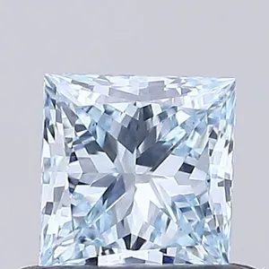 0.47ct PRINCESS Fancy Intense Blue VS1 Coloured Lab diamond