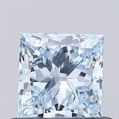 0.47ct PRINCESS Fancy Intense Blue VS1 Coloured Lab diamond