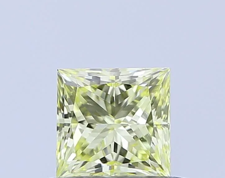 0.54ct PRINCESS Fancy Yellow VVS2 Coloured Lab diamond