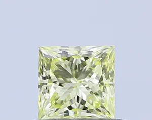 0.54ct PRINCESS Fancy Yellow VVS2 Coloured Lab diamond