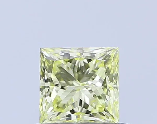 0.54ct PRINCESS Fancy Yellow VVS2 Coloured Lab diamond