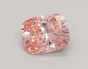 0.79ct CUSHION Fancy Vivid Pink VVS2 Coloured Lab diamond
