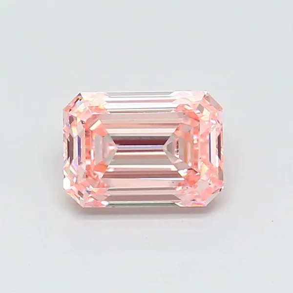 1.51ct EMERALD Fancy Intense Pink VS2 Coloured Lab diamond