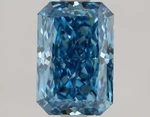 1.4ct RADIANT Fancy Vivid Blue VS1 Coloured Lab diamond