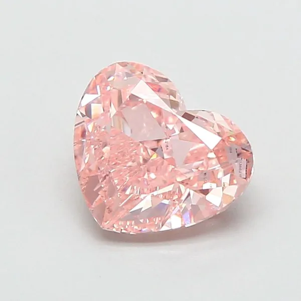 1.49ct HEART Fancy Intense Pink VS1 Coloured Lab diamond