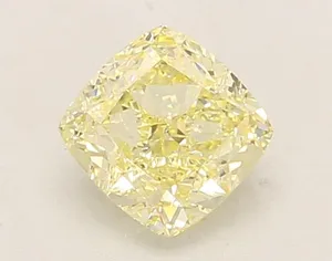 1.04ct CUSHION Fancy Light Yellow VVS2 Coloured Lab diamond