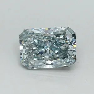 1.22ct RADIANT Fancy Intense Greenish Blue SI1 Coloured Lab diamond