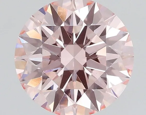 0.83ct ROUND Fancy Intense Pink VS1 Coloured Lab diamond
