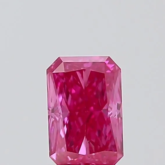 0.59ct RADIANT Fancy Vivid Pink VS2 Coloured Lab diamond