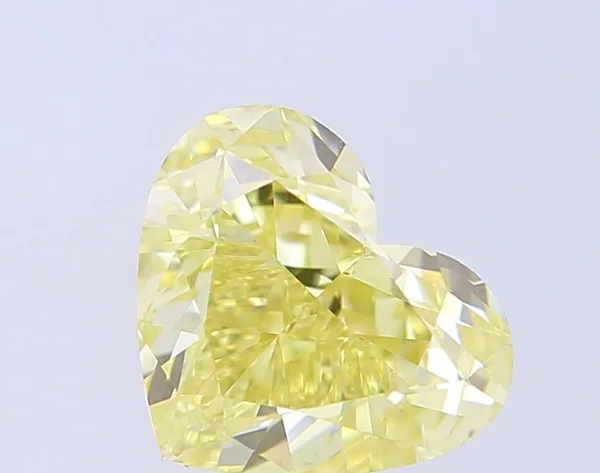 1.05ct HEART Fancy Yellow VS1 Coloured Lab diamond
