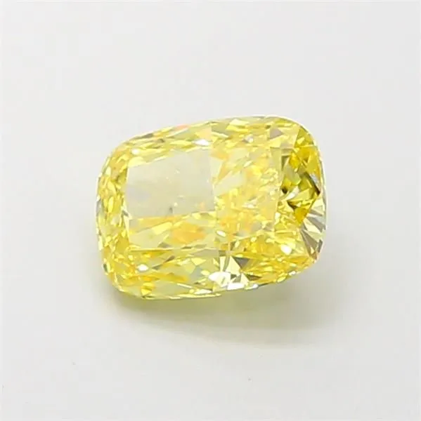 1.04ct CUSHION Fancy Vivid Yellow VS2 Coloured Lab diamond