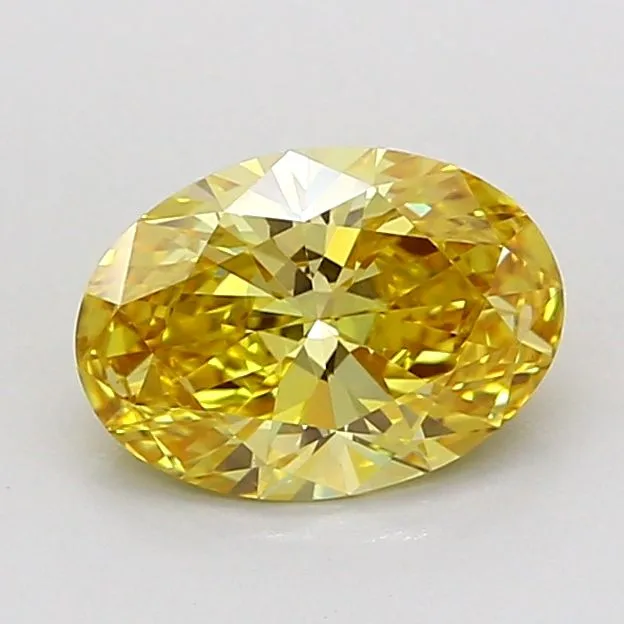 1.03ct OVAL Fancy Intense Yellow VVS2 Coloured Lab diamond
