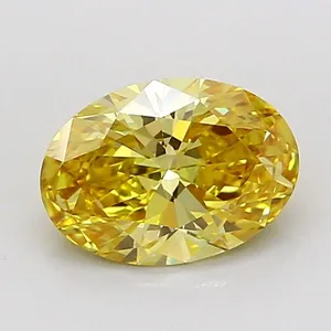 1.03ct OVAL Fancy Intense Yellow VVS2 Coloured Lab diamond