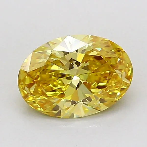 1.03ct OVAL Fancy Intense Yellow VVS2 Coloured Lab diamond