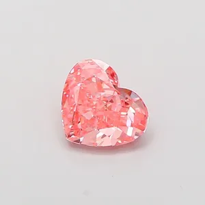 1.06ct HEART Fancy Vivid Pink VS2 Coloured Lab diamond