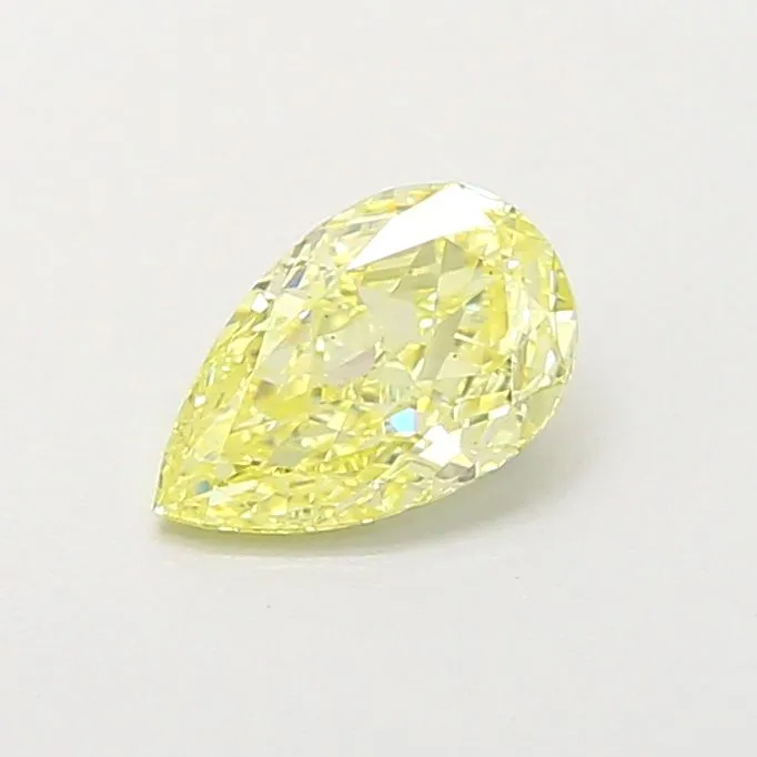 0.71ct PEAR Fancy Yellow VS1 Coloured Lab diamond