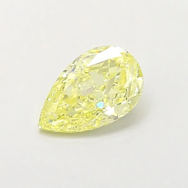 0.71ct PEAR Fancy Yellow VS1 Coloured Lab diamond