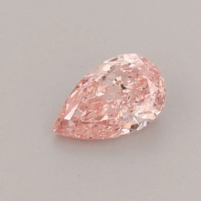 0.43ct PEAR Fancy Vivid Pink SI1 Coloured Lab diamond