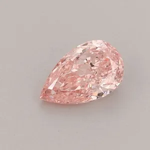 0.43ct PEAR Fancy Vivid Pink SI1 Coloured Lab diamond