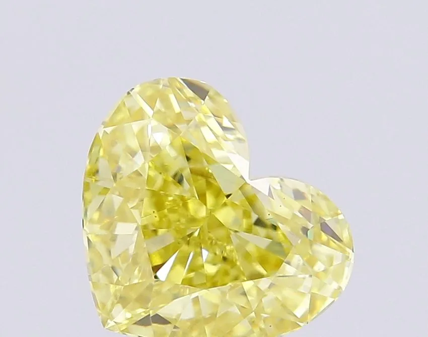 1.78ct HEART Fancy Intense Yellow VS1 Coloured Lab diamond