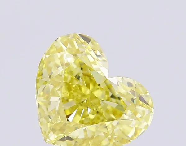 1.78ct HEART Fancy Intense Yellow VS1 Coloured Lab diamond