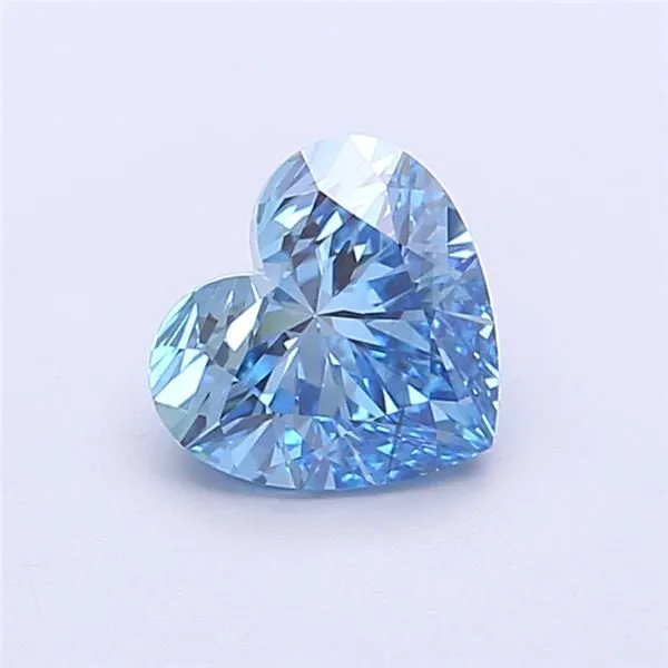 1.15ct HEART Fancy Vivid Blue SI1 Coloured Lab diamond