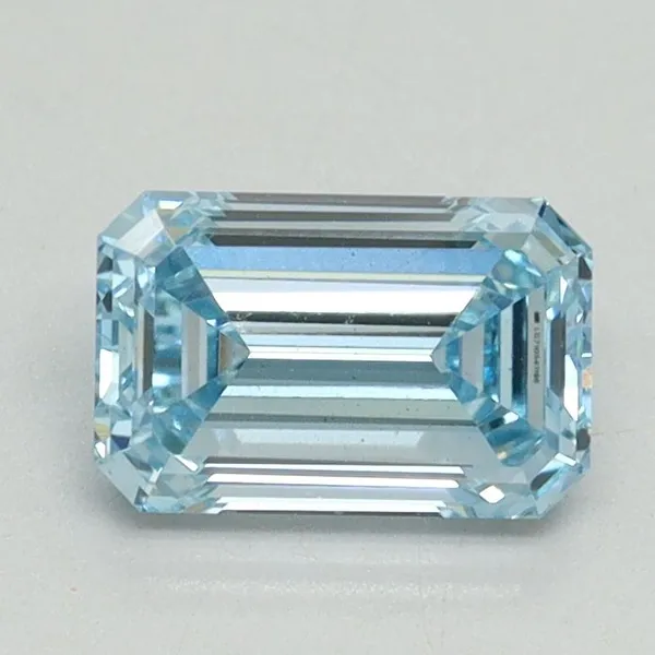 1.01ct EMERALD Fancy Intense Blue VS1 Coloured Lab diamond