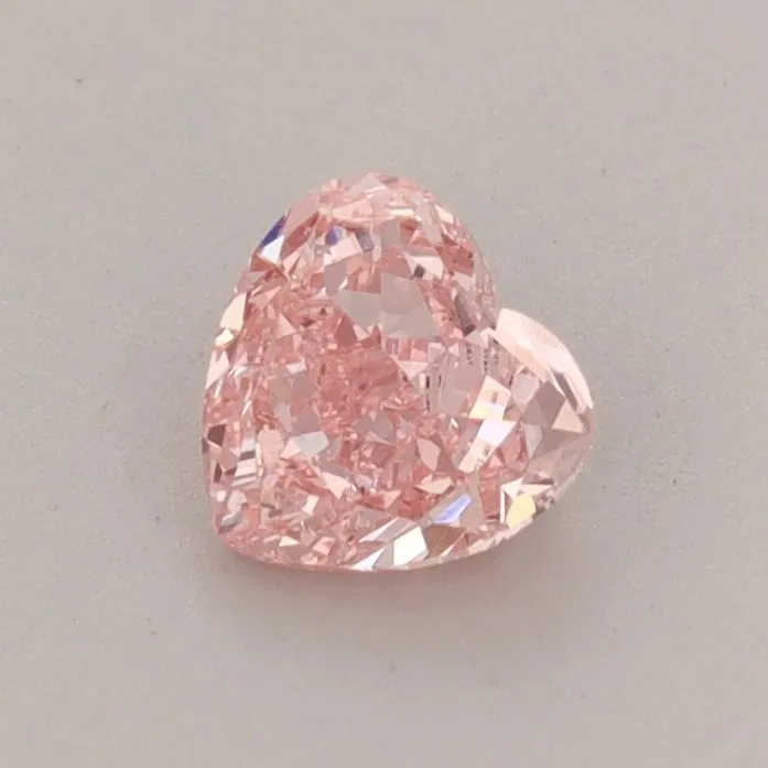 0.55ct HEART Fancy Vivid Pink VS1 Coloured Lab diamond