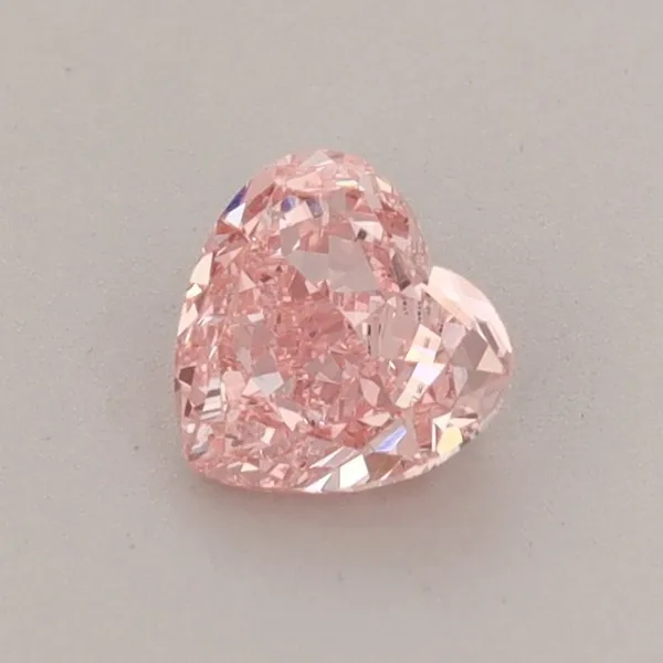 0.55ct HEART Fancy Vivid Pink VS1 Coloured Lab diamond