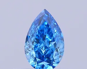0.39ct PEAR Fancy Vivid Blue VS1 Coloured Lab diamond