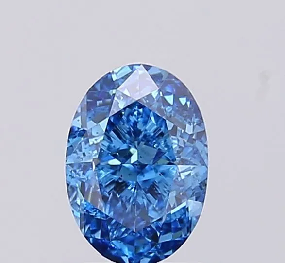 1.17ct OVAL Fancy Vivid Blue VS2 Coloured Lab diamond