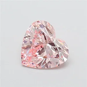 1.6ct HEART Fancy Intense Pink VS1 Coloured Lab diamond