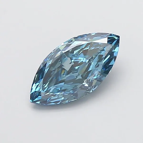 2.09ct MARQUISE Fancy Vivid Blue VS1 Coloured Lab diamond
