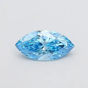 1.05ct MARQUISE Fancy Vivid Blue VS1 Coloured Lab diamond