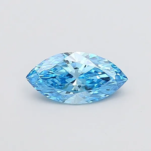 1.05ct MARQUISE Fancy Vivid Blue VS1 Coloured Lab diamond