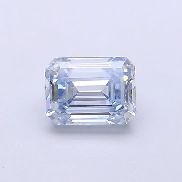 1.00ct EMERALD Fancy Intense Blue VVS2 Coloured Lab diamond