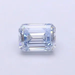 1ct EMERALD Fancy Intense Blue VVS2 Coloured Lab diamond