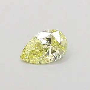 0.34ct PEAR Fancy Light Yellow VS2 Coloured Lab diamond